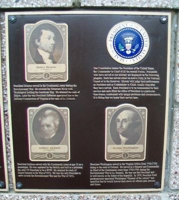 United States Commanders in Chief Marker. Click for full size. United States Commanders in Chief Marker image. Click for full size.