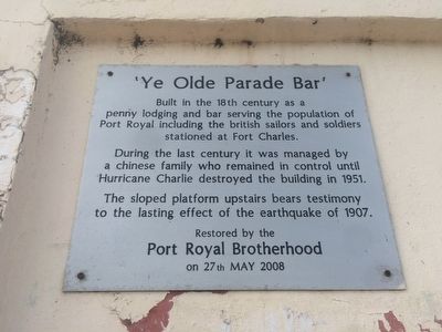'Ye Olde Parade Bar' Marker. Click for full size. 'Ye Olde Parade Bar' Marker image. Click for full size.