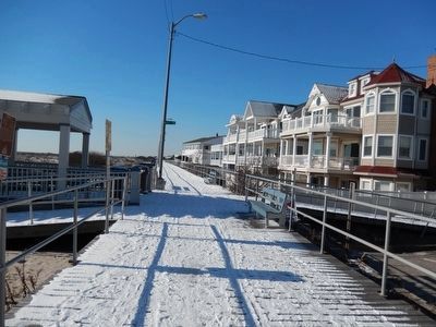 Boardwalk with snow near the Sindia Marker image. Click for full size.