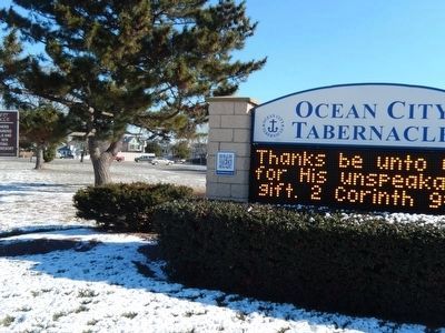 Ocean City Tabernacle sign. Click for full size. Ocean City Tabernacle sign image. Click for full size.