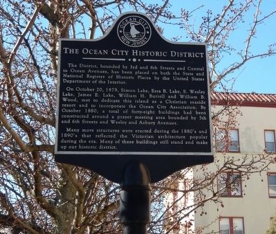 The Ocean City Historic District Marker image. Click for full size.