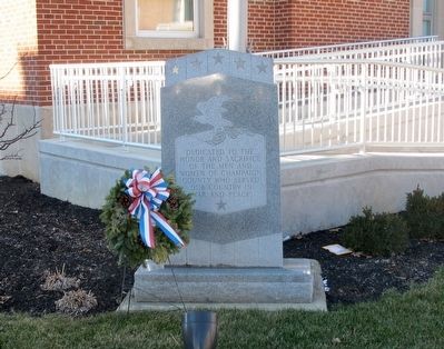 Champaign County Veterans Memorial Marker image. Click for full size.