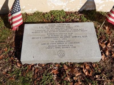 Burial ground of Col. Richard Somers Marker. Click for full size. Burial ground of Col. Richard Somers Marker image. Click for full size.