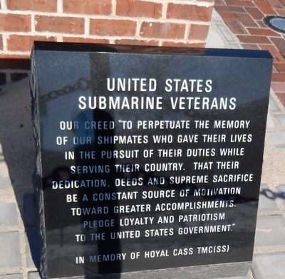 Submarine Veterans Memorial Marker image. Click for full size.