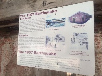 The 1907 and 1957 Jamaica Earthquakes Marker image. Click for full size.