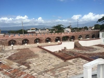 Fort Charles from the elevated walkway, looking north. image. Click for full size.