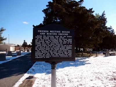 Friends Meeting House and Burying Ground Marker image. Click for full size.