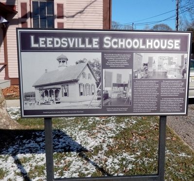 Leedsville Schoolhouse Marker image. Click for full size.