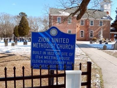 Zion United Methodist Church Marker image. Click for full size.