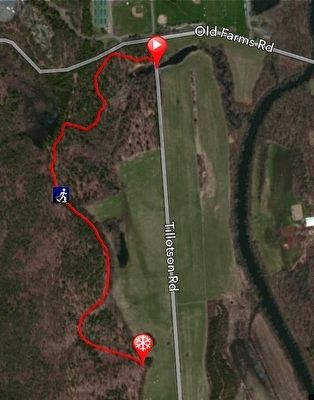 Satellite map of Avons Farmington Canal Trail image. Click for full size.