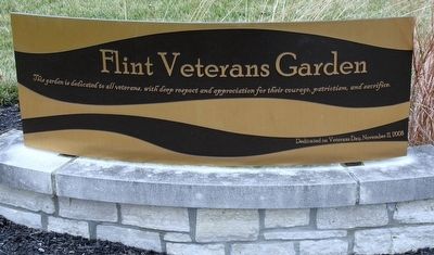 Flint Veterans Garden Marker image. Click for full size.