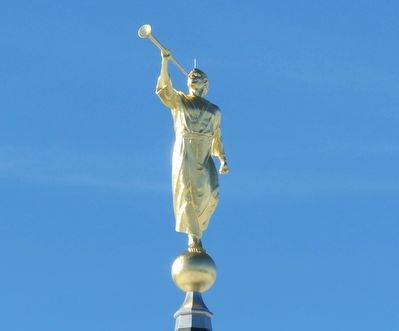 Angel Moroni tops the Hartford Connecticut Temple image. Click for full size.