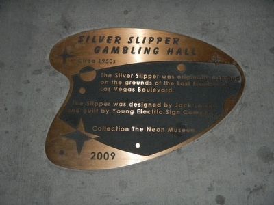 Silver Slipper Gambling Hall Marker. Click for full size. Silver Slipper Gambling Hall Marker image. Click for full size.