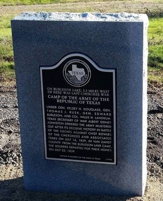 Camp of the Army of the Republic of Texas Marker. Click for full size. Camp of the Army of the Republic of Texas Marker image. Click for full size.