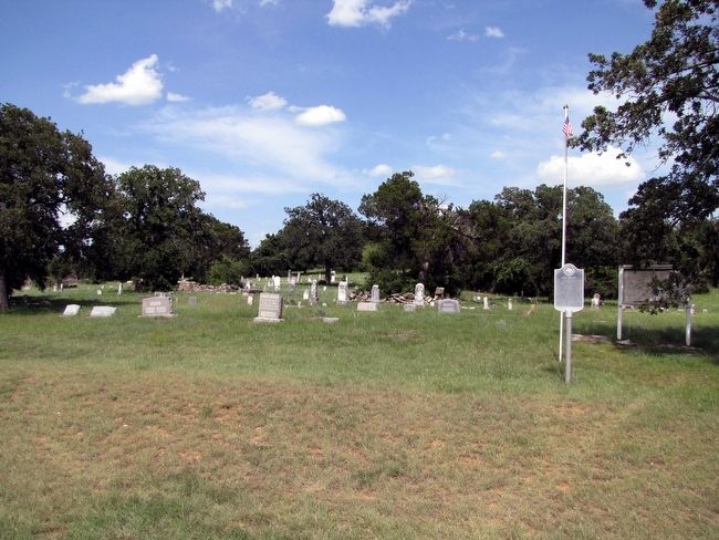 Wood Cemetery with Marker image. Click for full size.