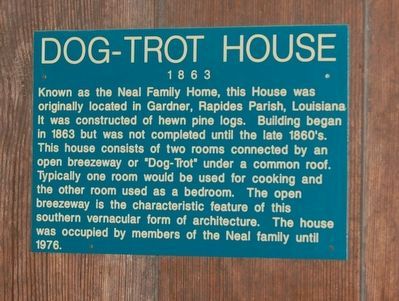 Dog-Trot House Marker image. Click for full size.