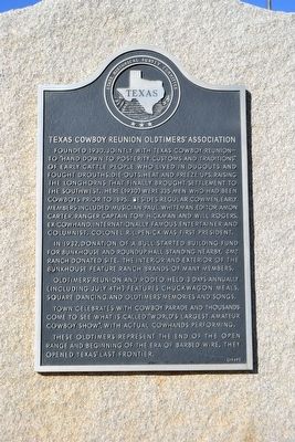 Texas Cowboy Reunion Oldtimers' Association Marker image. Click for full size.