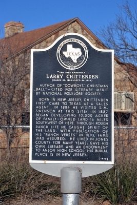 "The Poet Ranchman" Larry Chittenden Marker image. Click for full size.