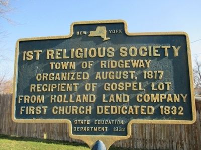 1st Religious Society Marker image. Click for full size.