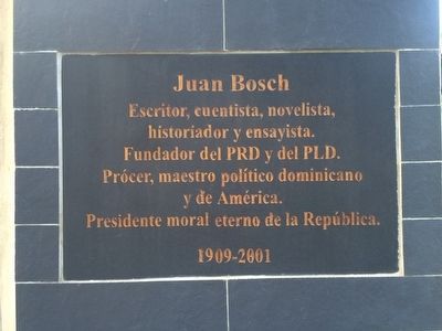 Juan Bosch Marker. Click for full size. Juan Bosch Marker image. Click for full size.
