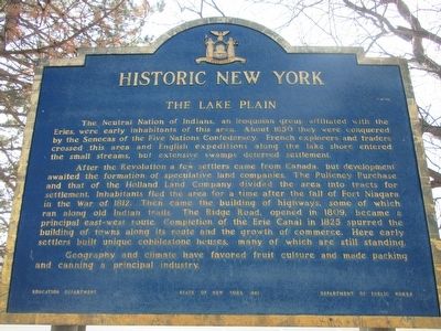The Lake Plain Marker image. Click for full size.