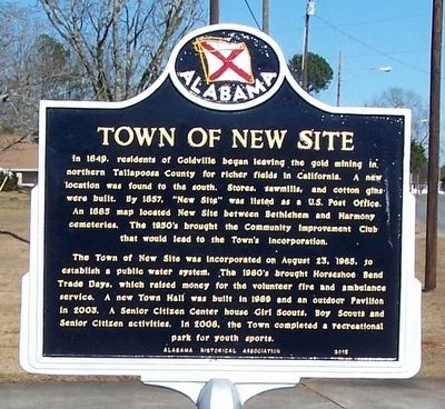 Town of New Site Marker. Click for full size. Town of New Site Marker image. Click for full size.