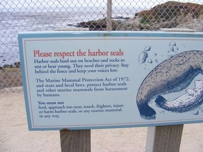 Please respect the harbor seals marker. Click for full size. Please respect the harbor seals marker image. Click for full size.