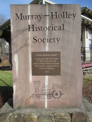 Holley Railway Depot Marker image. Click for full size.