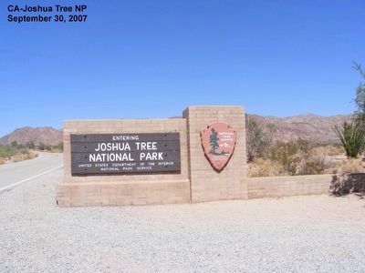 Joshua Tree National Park entrance sign image. Click for full size.