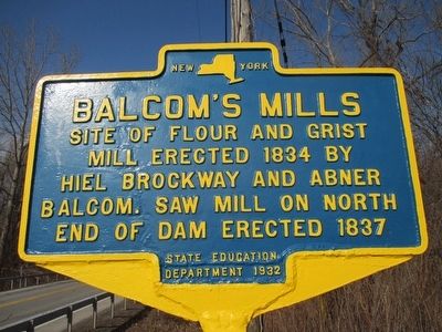 Balcom's Mills Marker image. Click for full size.