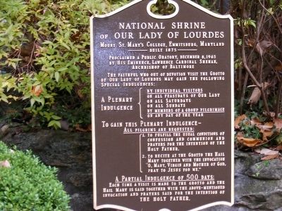 National Shrine of Our Lady of Lourdes Marker image. Click for full size.