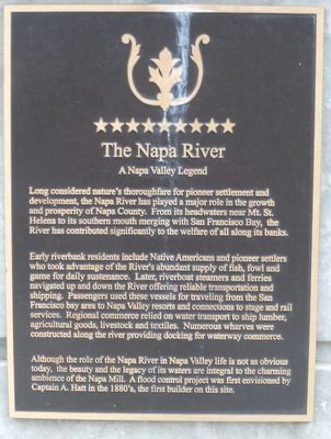 The Napa River Marker. Click for full size. The Napa River Marker image. Click for full size.