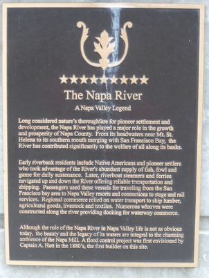 The Napa River Marker image. Click for full size.