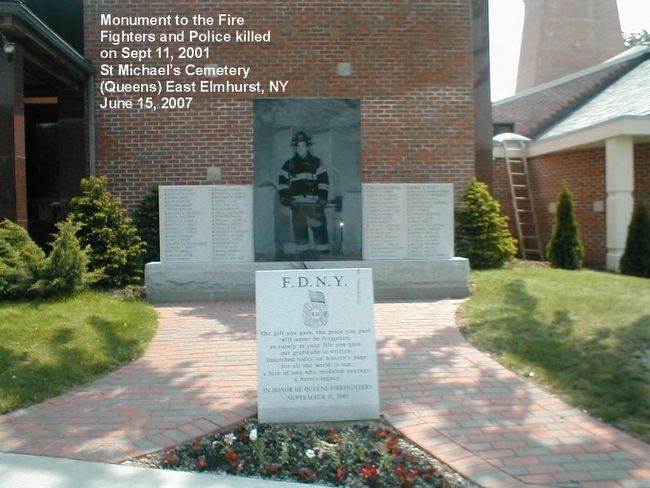 In Honor of Queens Firefighters Marker. Click for full size. In Honor of Queens Firefighters Marker image. Click for full size.