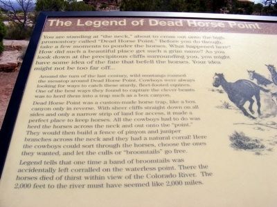 The Legend of Dead Horse Point Marker image. Click for full size.