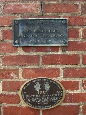 Shiloh Baptist Cemetery Marker. Click for full size. Shiloh Baptist Cemetery Marker image. Click for full size.