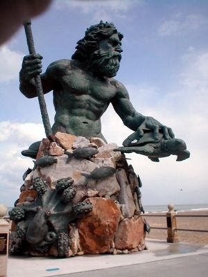 Neptune Statue-close up image. Click for full size.