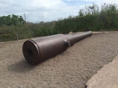 Cannon from Albert Battery at Fort Charles image. Click for full size.