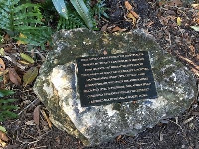 McKee Jungle Garden Gates Marker. Click for full size. McKee Jungle Garden Gates Marker image. Click for full size.