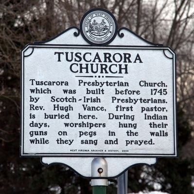 Tuscarora Church Marker image. Click for full size.