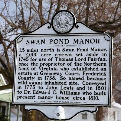 Swan Pond Manor Marker. Click for full size. Swan Pond Manor Marker image. Click for full size.