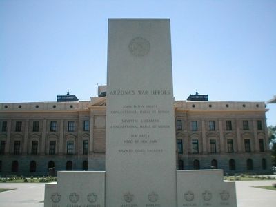 Arizona's War Heroes Marker image. Click for full size.