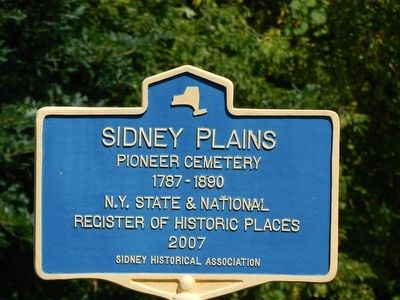 Sidney Plains Marker. Click for full size. Sidney Plains Marker image. Click for full size.