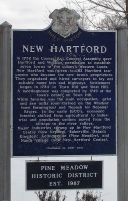 New Hartford Marker. Click for full size. New Hartford Marker image. Click for full size.