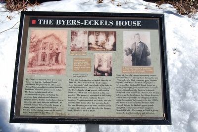 The Byers-Eckels House Marker image. Click for full size.