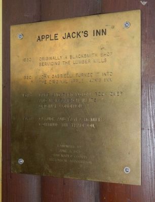 Apple Jack's Inn Marker. Click for full size. Apple Jack's Inn Marker image. Click for full size.