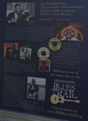 Closeup of pictures on rear of marker. image. Click for full size.