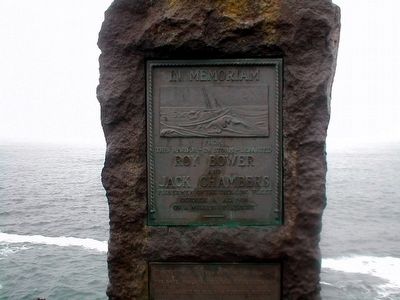Roy Bower and Jack Chambers Memorial Marker. Click for full size. Roy Bower and Jack Chambers Memorial Marker image. Click for full size.