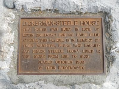 Dickerman-Steele House Marker image. Click for full size.