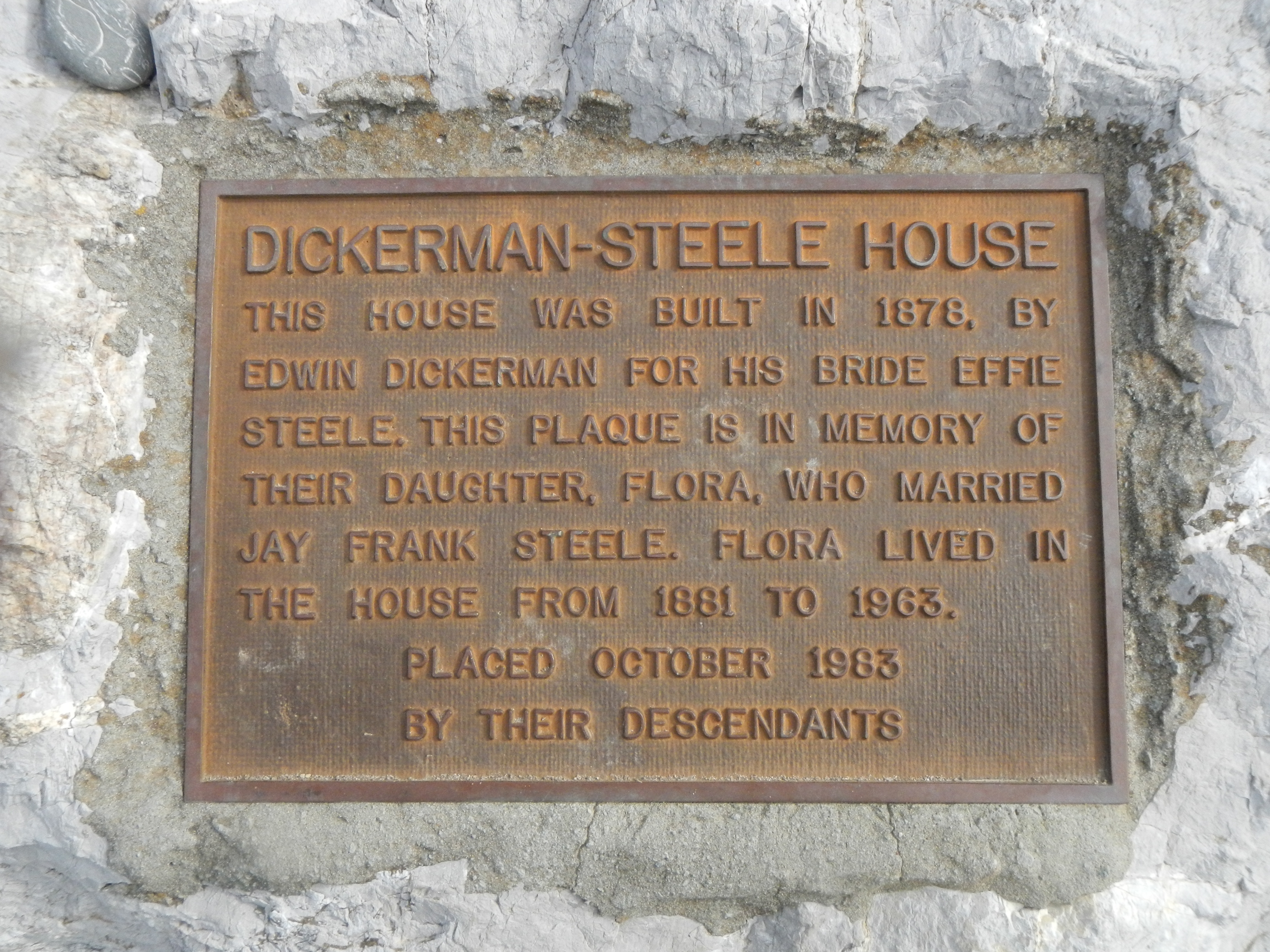 Dickerman-Steele House Marker